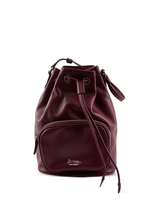 LA ROSEdrawstring zip bucket bag