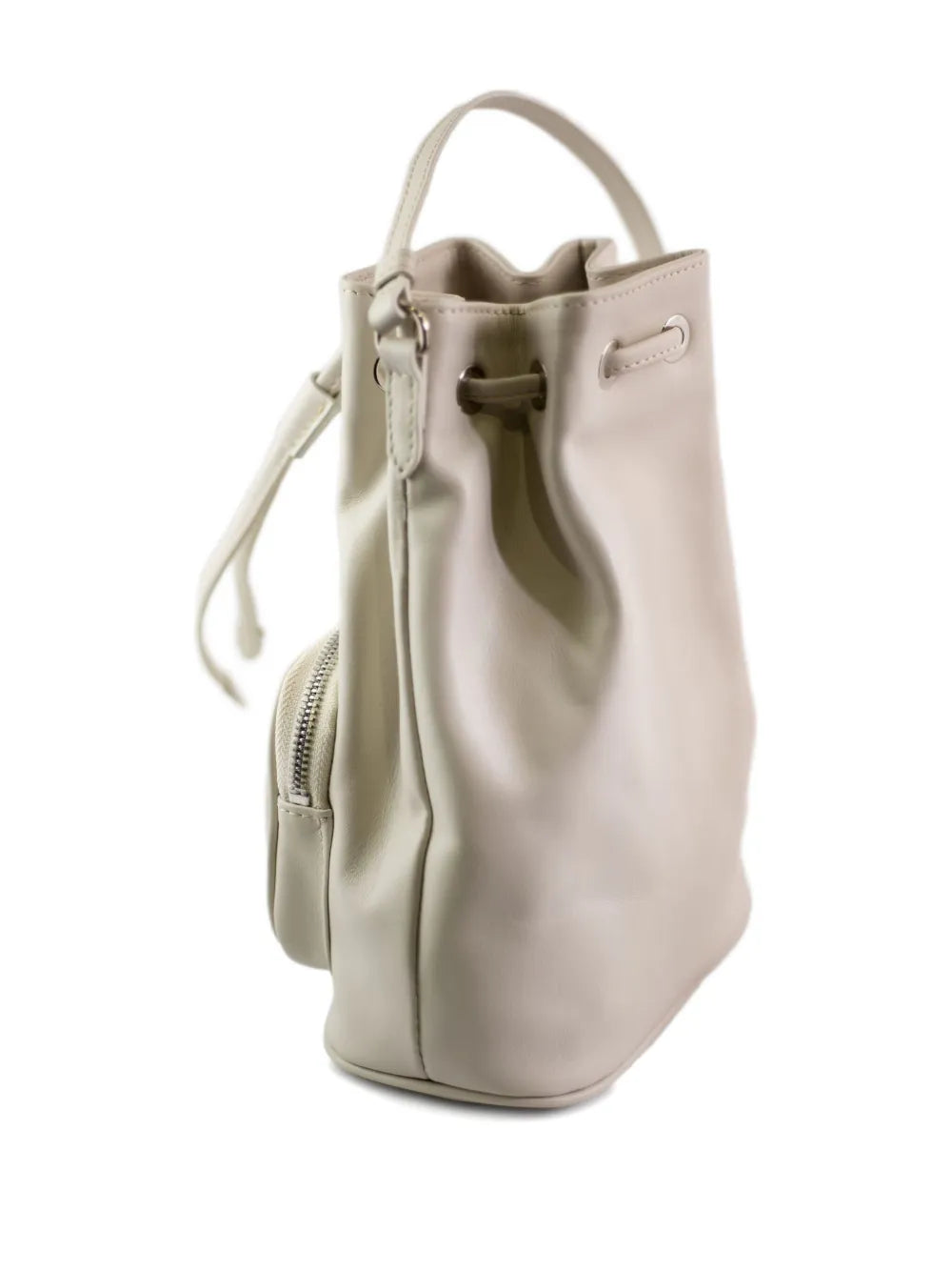 LA ROSEzip leather bucket bag