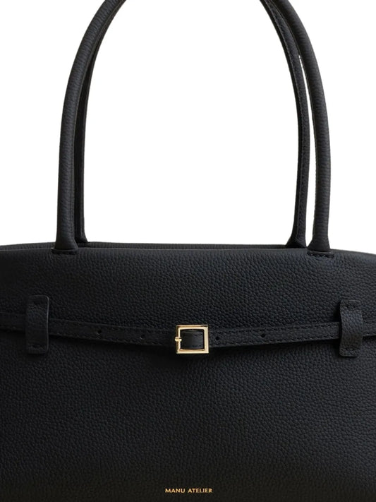 Manu Atelierbuckle-strap tubular-handles tote bag