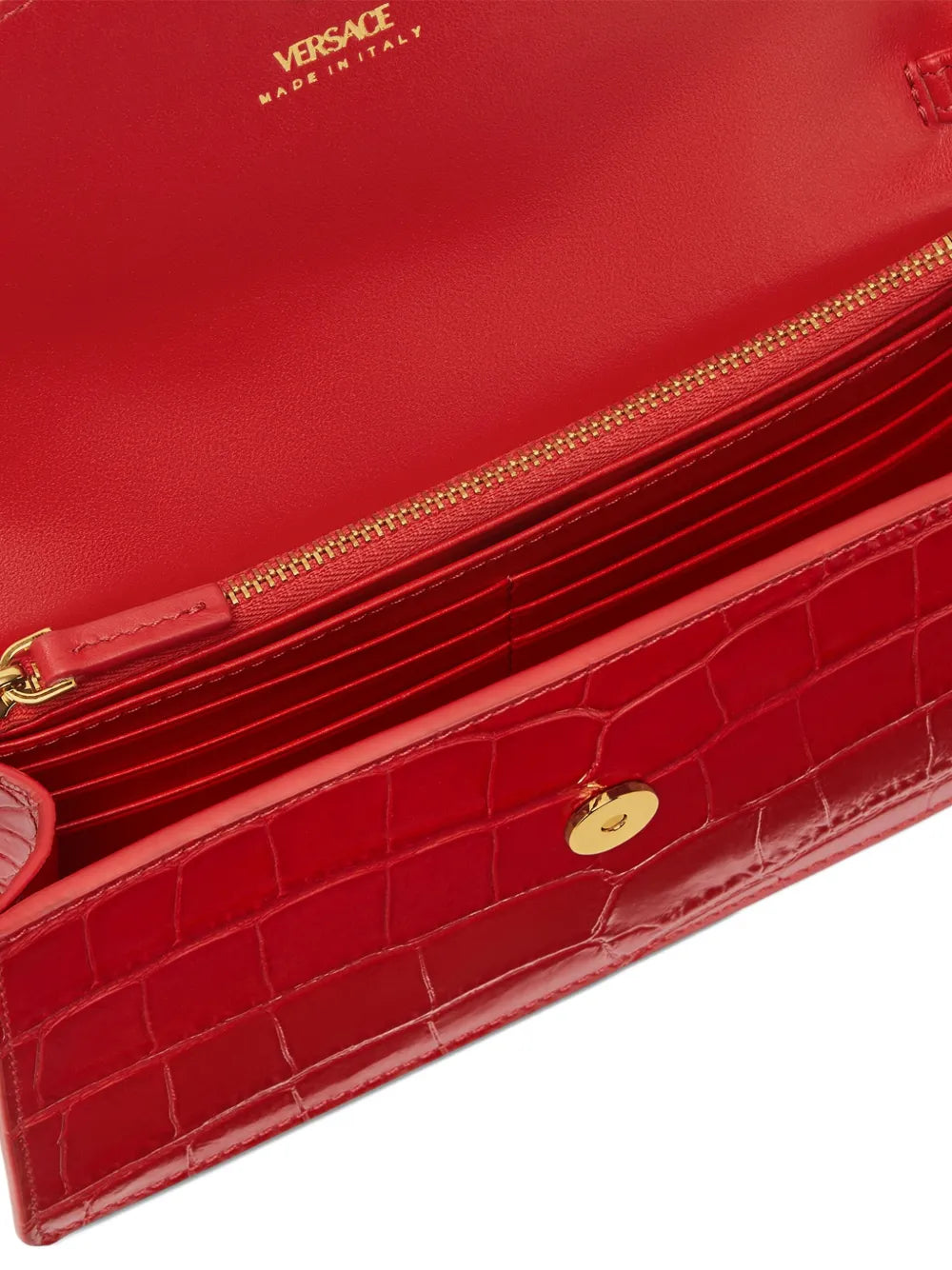 VersaceMedusa Head leather clutch bag