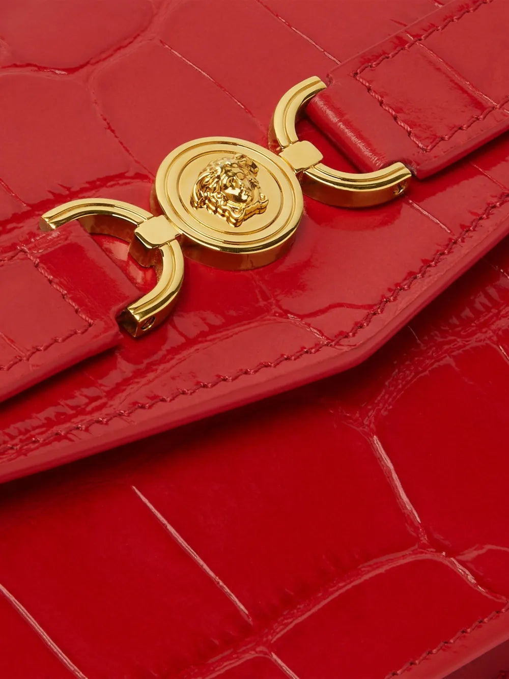 VersaceMedusa Head leather clutch bag