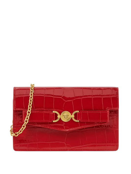 VersaceMedusa Head leather clutch bag