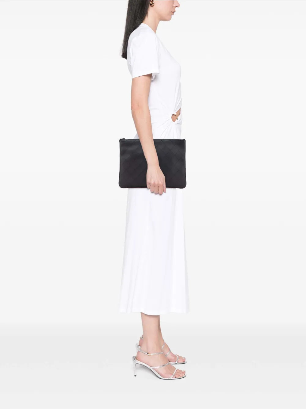 Pre-OwnedCHANEL Pre-Owned2021-2025 Medium Stitched Calfskin CC Cosmetic Case clutch bag