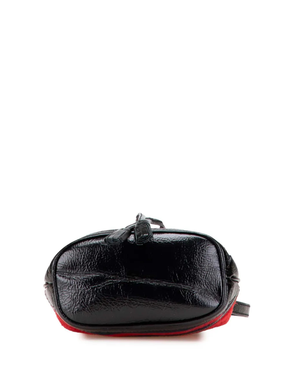 Pre-OwnedGucci Pre-Owned2016-2025 Mini Suede and Patent Web Ophidia bucket bag