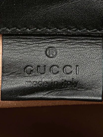 Pre-OwnedGucci Pre-Owned2016-2025 Mini Suede and Patent Web Ophidia bucket bag