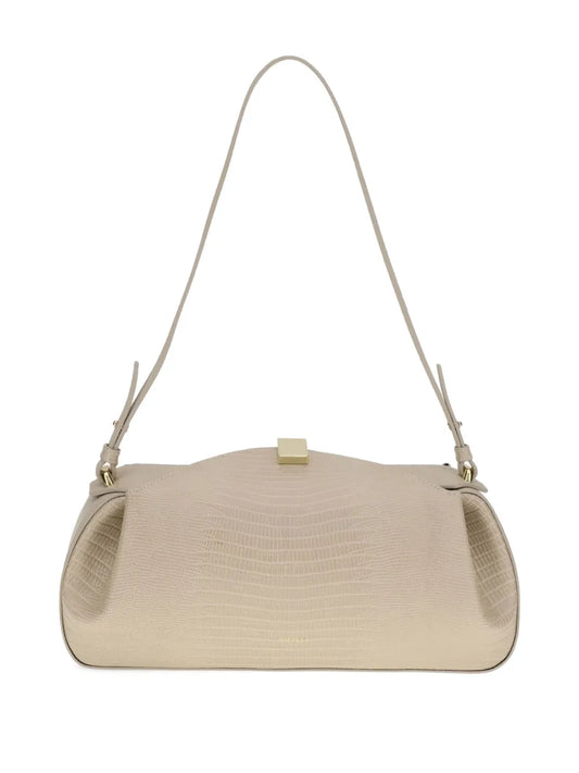 YuzefiOyster embossed-leather clutch bag