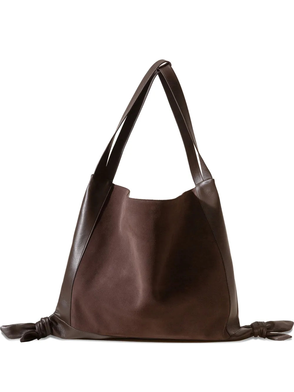 Hereuknotted-detail leather shoulder bag