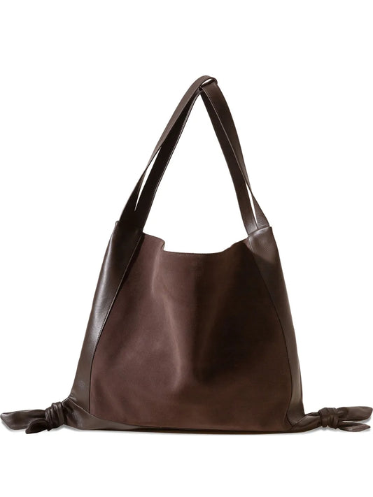Hereuknotted-detail leather shoulder bag