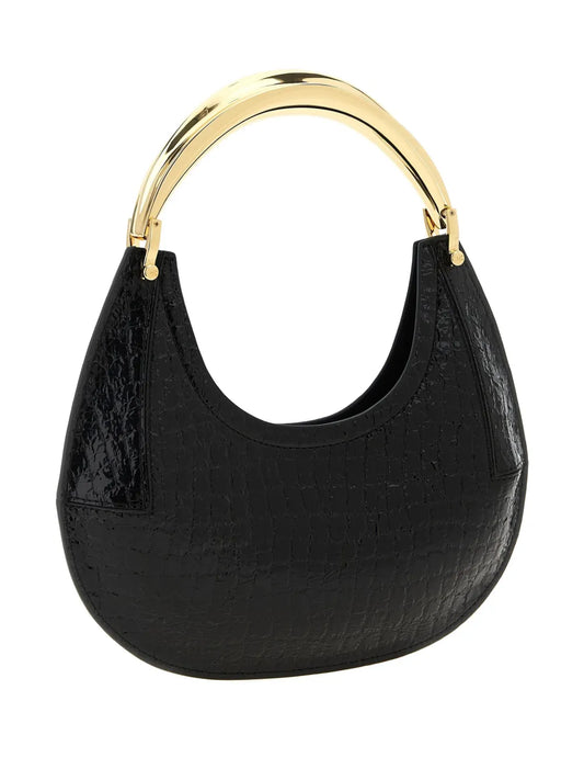 Elisabetta Franchicrocodile-print half-moon shoulder bag floriamart.shop