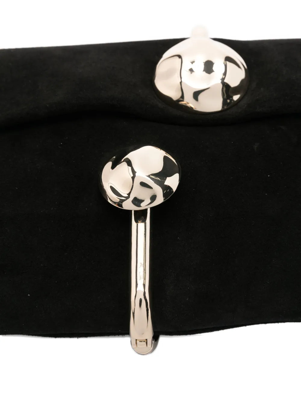Simkhaimetallic-sphere suede clutch