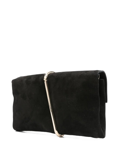 Simkhaimetallic-sphere suede clutch