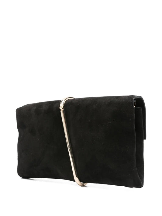 Simkhaimetallic-sphere suede clutch