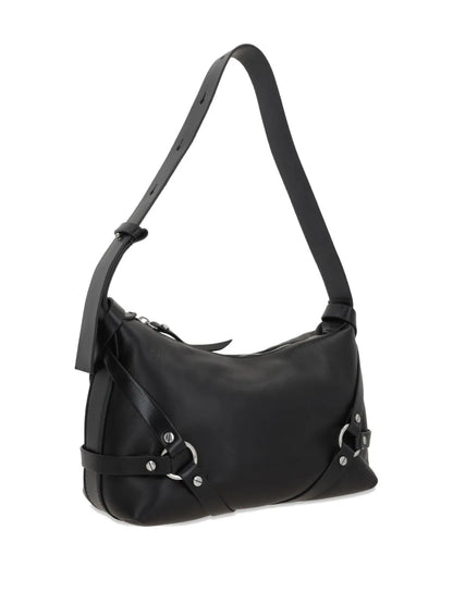 Ann Demeulemeesterharness-detail leather shoulder bag