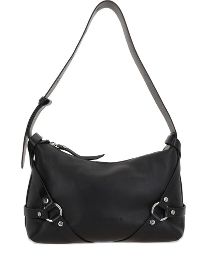 Ann Demeulemeesterharness-detail leather shoulder bag