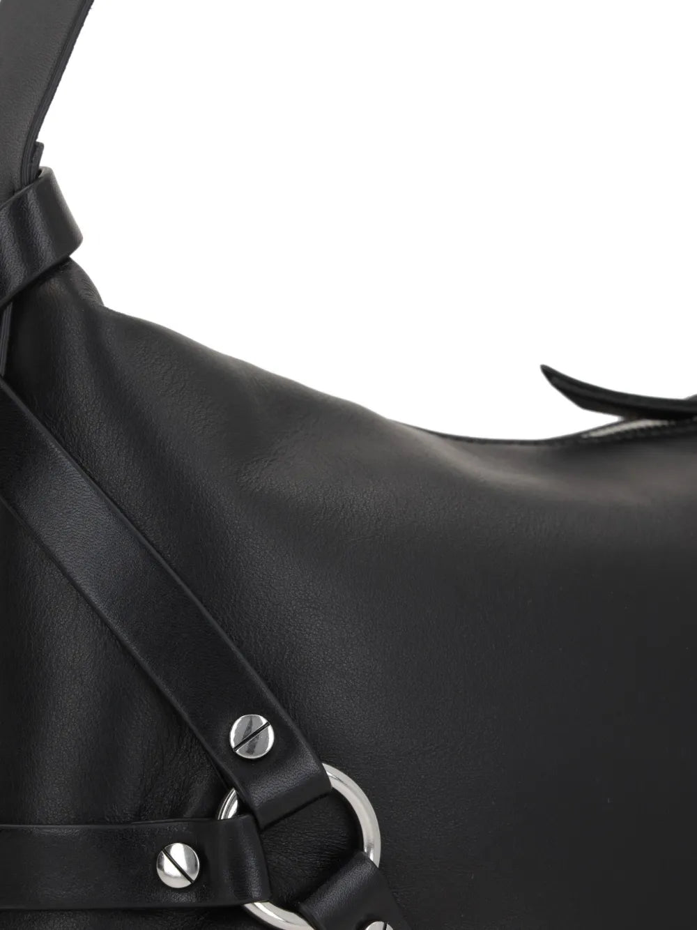 Ann Demeulemeesterharness-detail leather shoulder bag