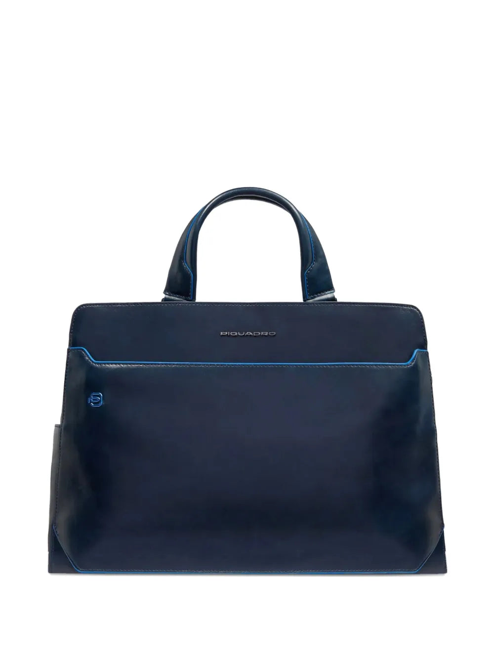 PIQUADROleather top-handle laptop bag