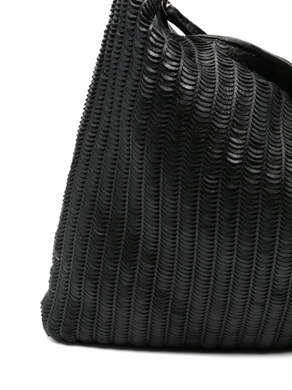 Reptile's Housepleated leather tote bag