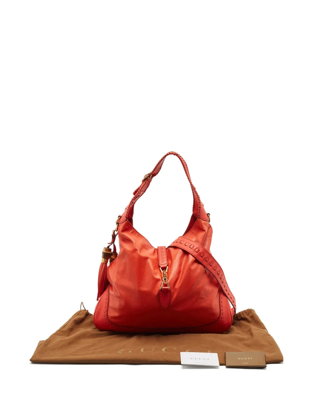 Pre-OwnedGucci Pre-Ownedleather tassel bag