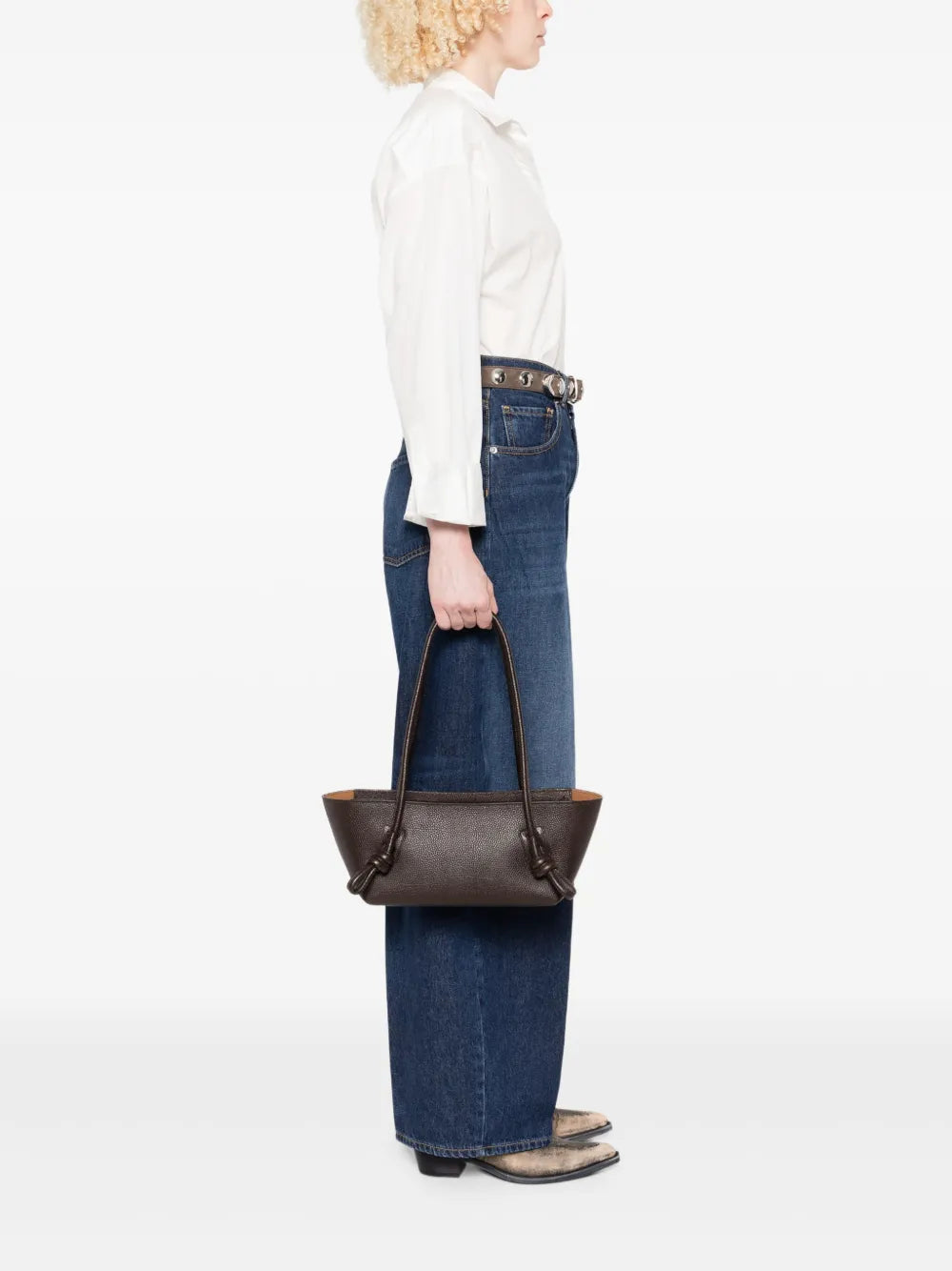 HereuFleca knotted leather shoulder bag floriamart.shop