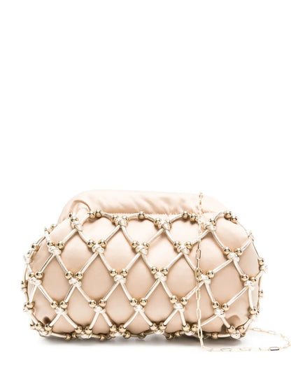 Rosanticabeaded satin clutch