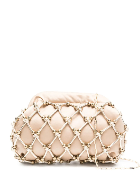 Rosanticabeaded satin clutch