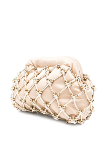 Rosanticabeaded satin clutch