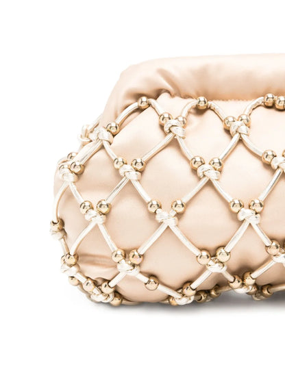 Rosanticabeaded satin clutch