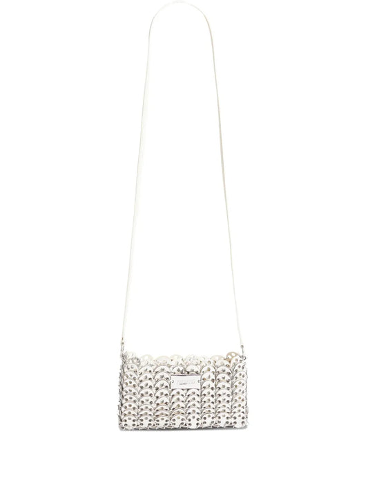 Rabanne1969 metallic-link leather cross body bag