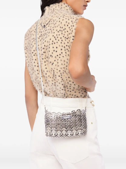 Rabanne1969 metallic-link leather cross body bag