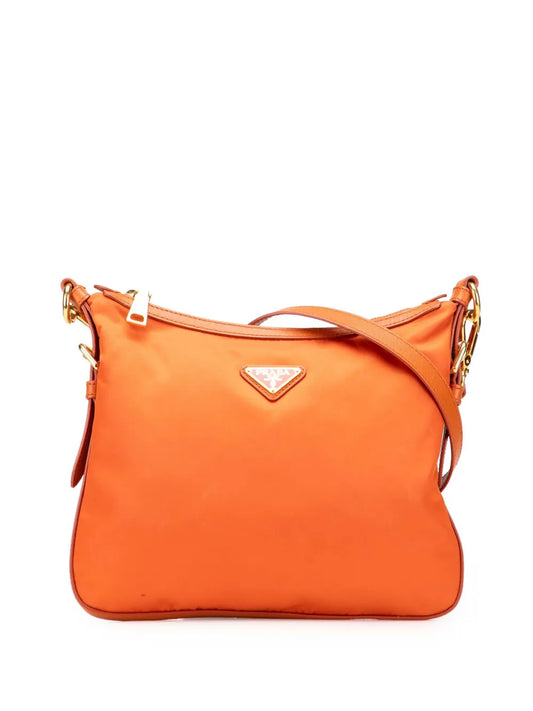 Pre-OwnedPrada Pre-Owned2013-2025 Saffiano Trimmed Tessuto Zip Top crossbody bag floriamart.shop