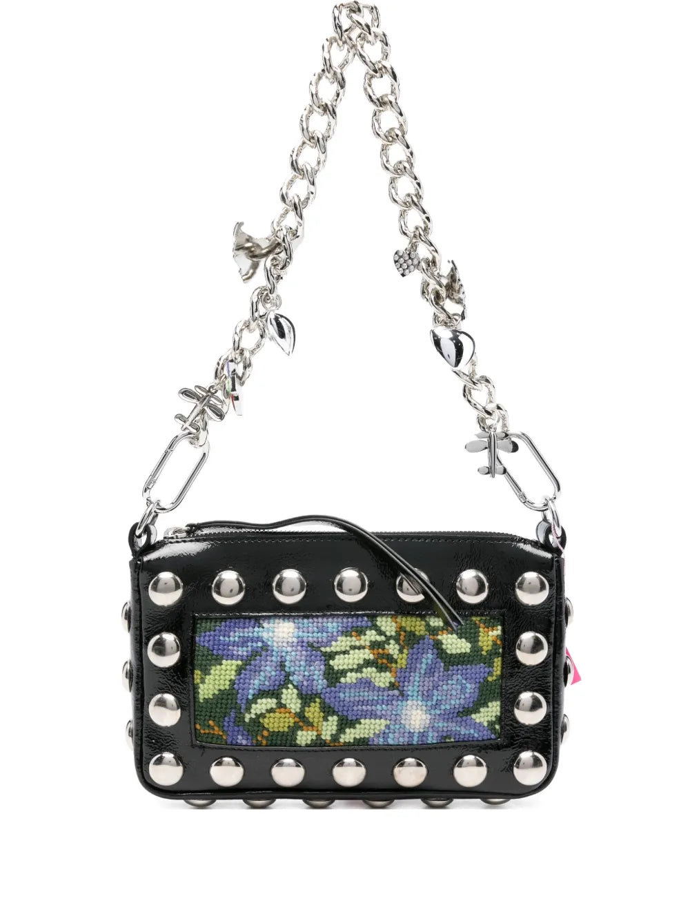 Chopova LowenaFillie floral-needlepoint studded shoulder bag