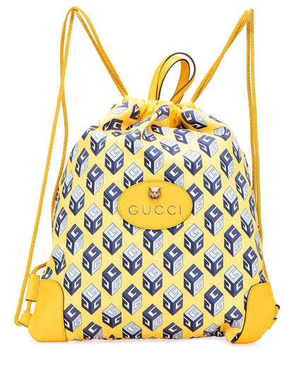 Pre-OwnedGucci Pre-Owned2016-2025 GG Cotton Wallpaper Neo Vintage Drawstring backpack