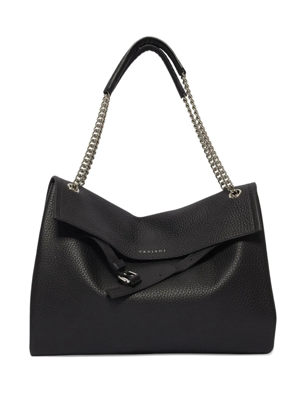 Orcianichain-strap pebble-leather shoulder bag