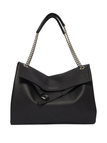 Orcianichain-strap pebble-leather shoulder bag