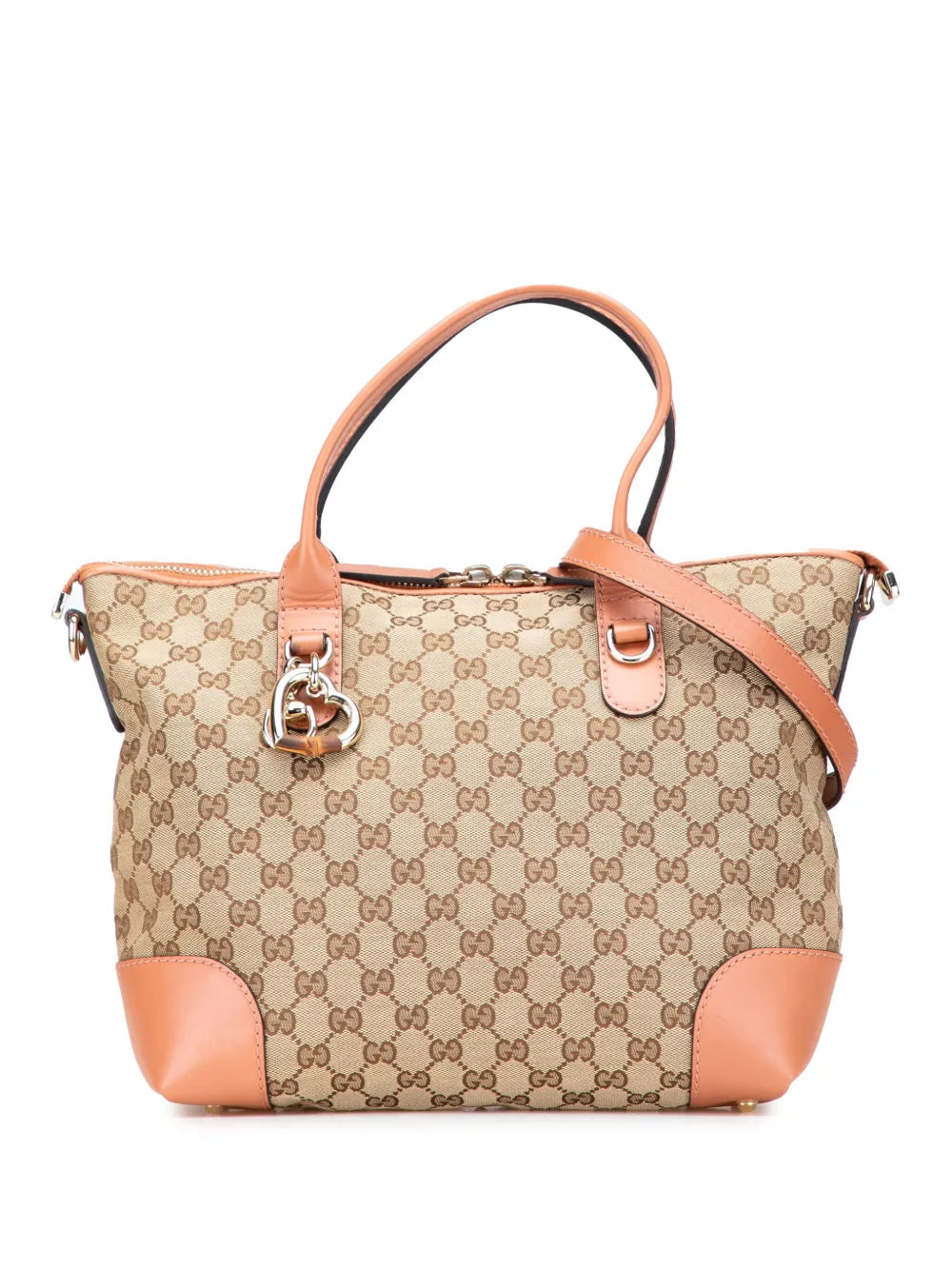 Pre-OwnedGucci Pre-Owned2000-2015 GG Canvas Heart Bit satchel