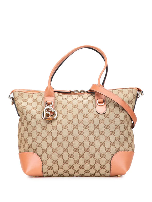 Pre-OwnedGucci Pre-Owned2000-2015 GG Canvas Heart Bit satchel