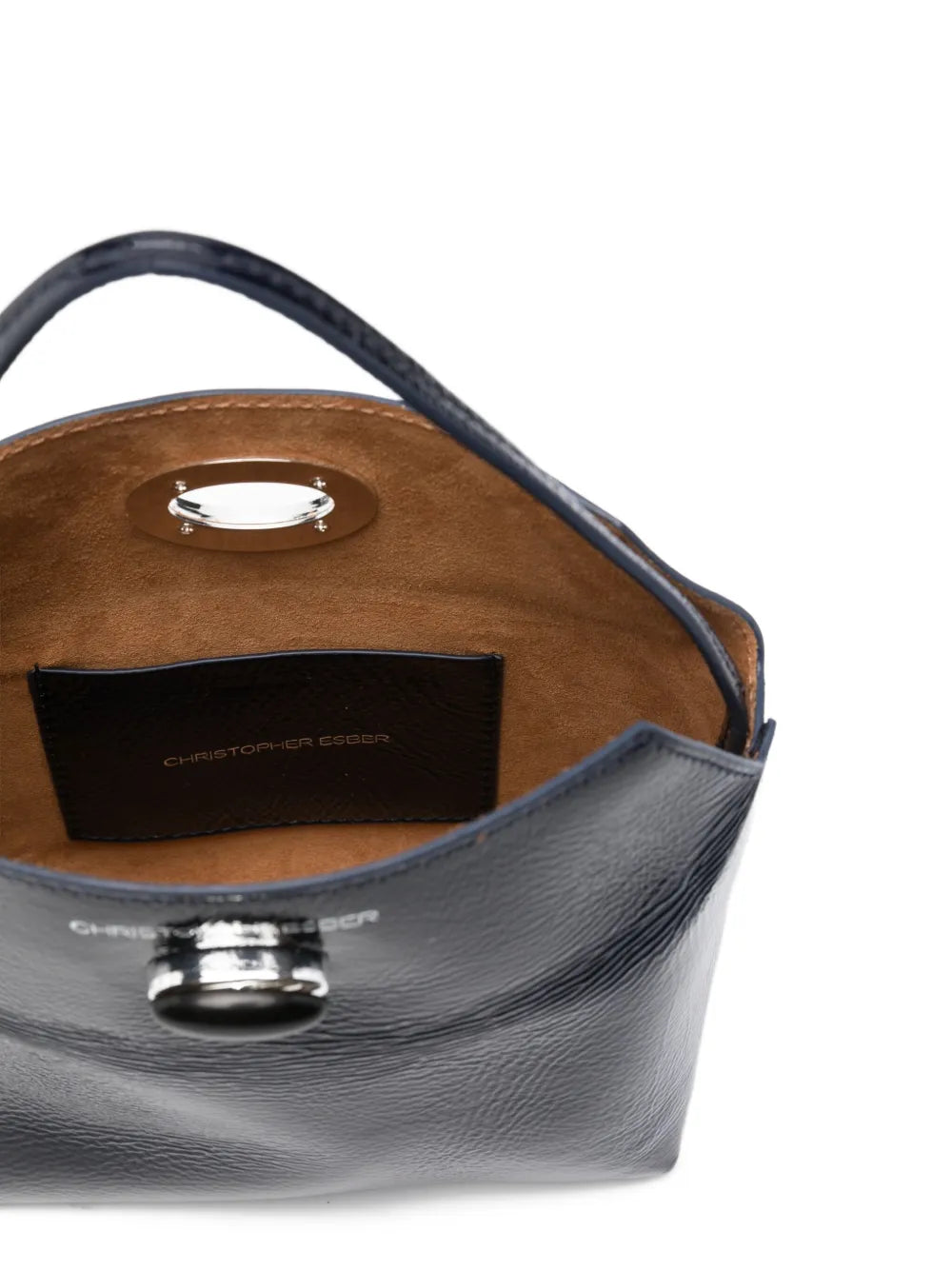 Christopher EsberTurnlock patent-leather mini tote bag