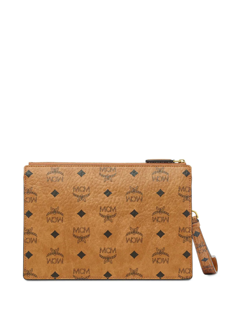 MCMmonogram wristlet clutch bag