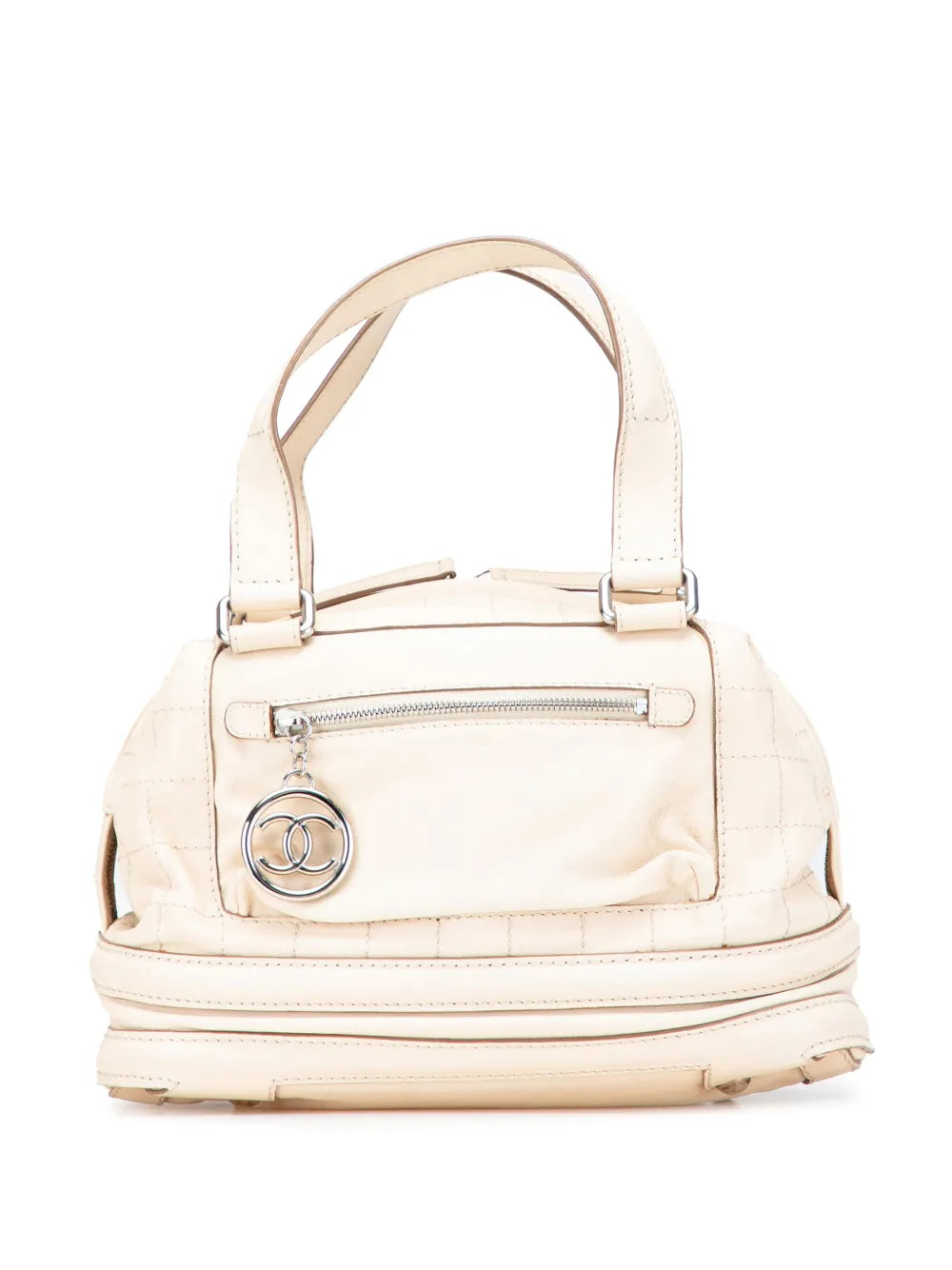 Pre-OwnedCHANEL Pre-Owned2006-2008 Goatskin Square Stitch Essential Bowler handbag