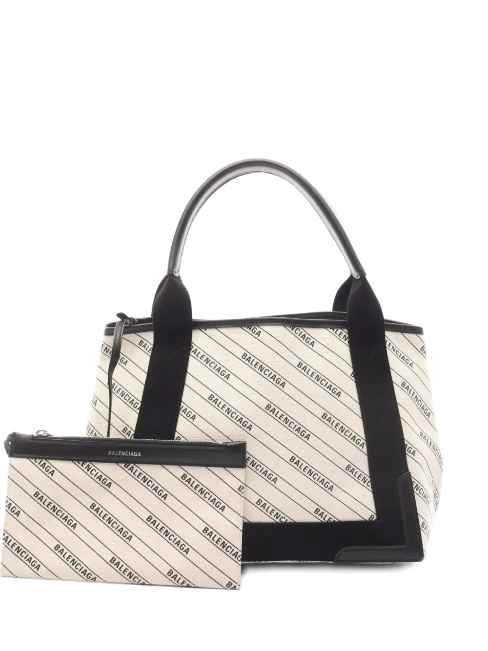 Pre-OwnedBalenciaga Pre-Owned2010s logo-print striped handbag