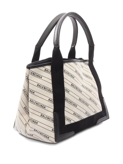 Pre-OwnedBalenciaga Pre-Owned2010s logo-print striped handbag