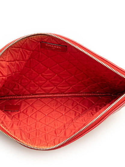 Pre-OwnedCHANEL Pre-Owned2014-2015 Medium Quilted Lambskin O Case clutch bag