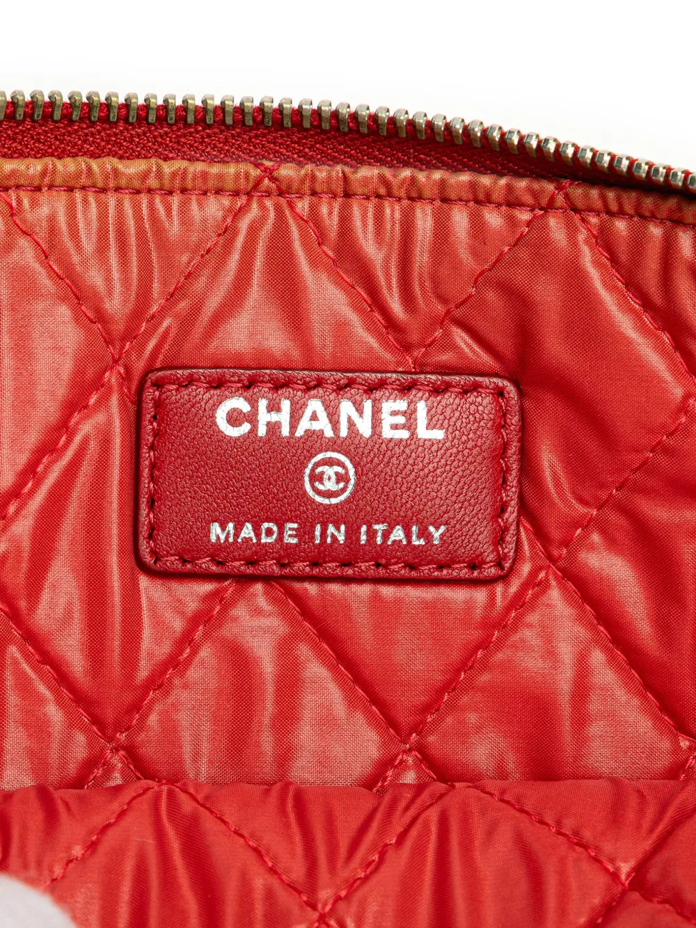 Pre-OwnedCHANEL Pre-Owned2014-2015 Medium Quilted Lambskin O Case clutch bag
