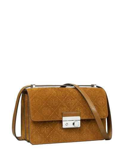 Tory Burchmonogram suede shoulder bag