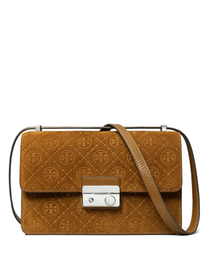 Tory Burchmonogram suede shoulder bag