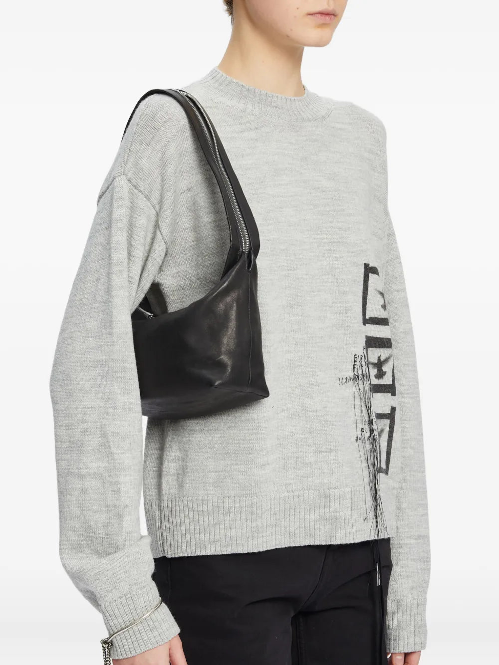 Ann DemeulemeesterLusi grained leather shoulder bag