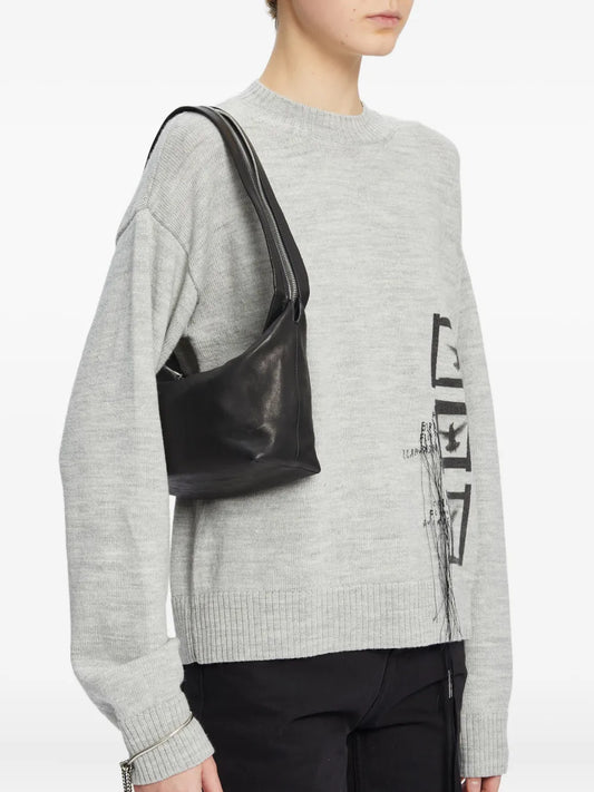 Ann DemeulemeesterLusi grained leather shoulder bag