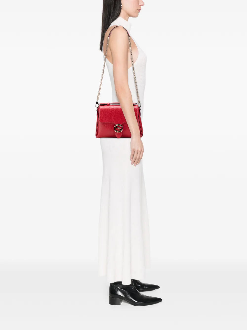 Pre-OwnedGucci Pre-Owned2000-2015 Small Dollar Calf Interlocking G satchel