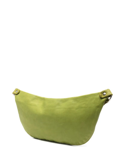 Guidizip-fastening leather shoulder bag