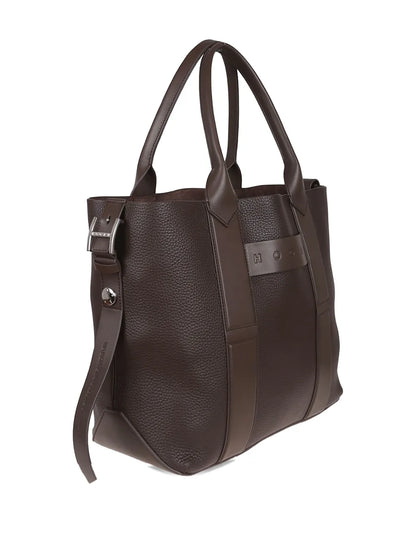 Hoganleather panelled shoulder bag